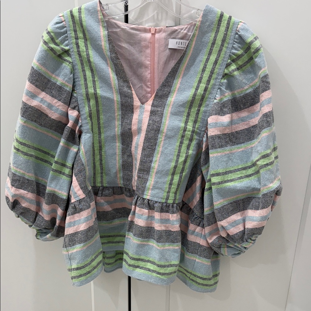 Hunter Bell Landry Stripe Blouse L